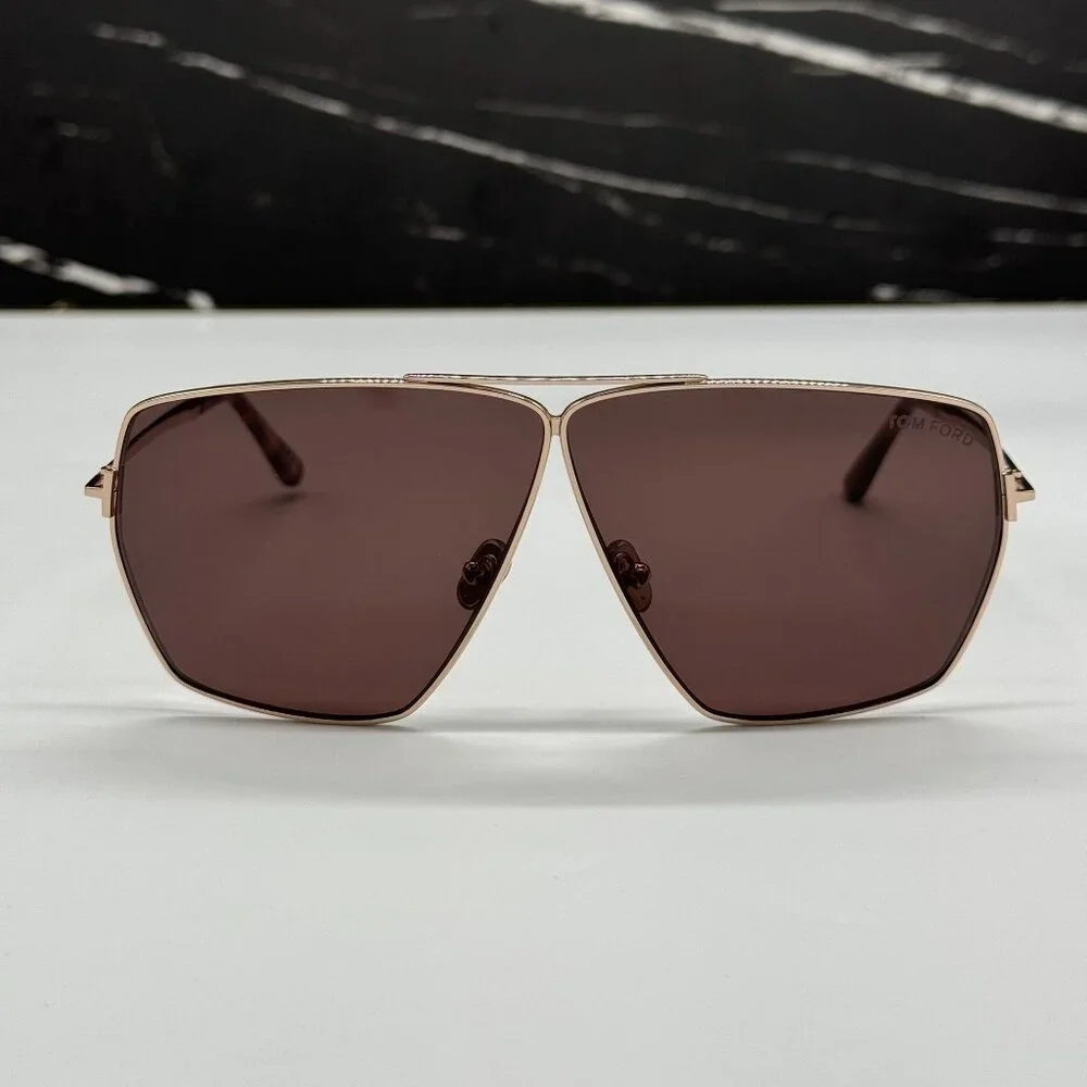 NEW TOM FORD STELLA TF1185 28E GOLD UNISEX SUNGLASSES FT1185 28E